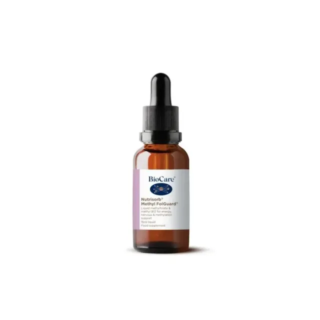 BioCare - Folguard, Tekutý vitamin B12 metylkobalamín + L-metylfolát vápenatý - kapky, 15 ml