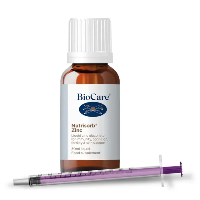 Biocare Nutrisorb® Tekutý zinek, vegan kapky 30ml