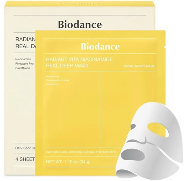 Biodance Pleťová maska Radiant Vita Niacinamide (Real Deep Mask) 4 ks