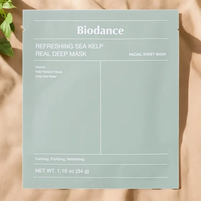BIODANCE - Refreshing Sea Kelp Real Deep Mask - Zklidňující a hydratační pleťová maska - 1ks/ 34g