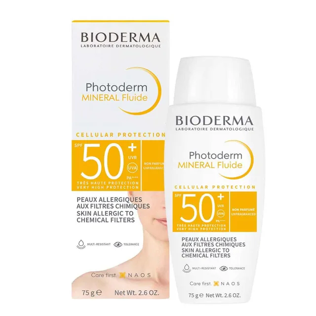 BIODERMA Photoderm MINERAL opalovací fluid bez chemických filtrů SPF50+, 75 g Datum spotřeby: 04/26