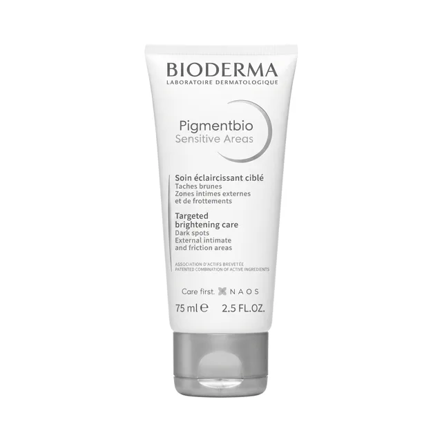 Bioderma Pigmentbio Sensitive Areas rozjasňující tělový krém proti tmavým skvrnám, 75 ml
