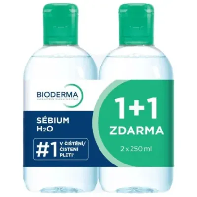 Bioderma Sebium H2O micelární odličovací voda 2 x 250 ml dárková sada