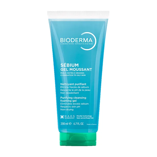 BIODERMA Sébium Moussant čisticí gel pro smíšenou a mastnou pleť 200 ml