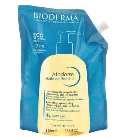 Bioderma Sprchový olej Atoderm (Huile de Douche) 1000 ml - náhradní náplň