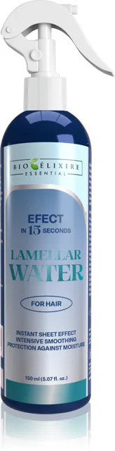 Bioélixire Lamellar Water lamelární voda pro lesk a hebkost vlasů 150 ml (poškozený aplikátor)