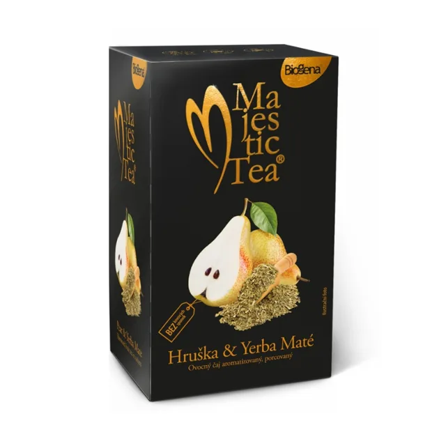 Biogena Majestic Tea Hruška & Yerba Maté porcovaný čaj 20x2,5 g