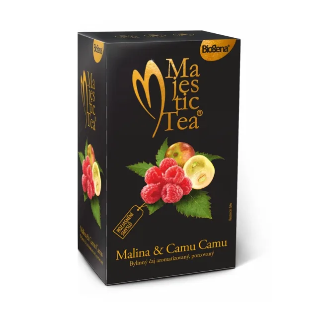 Biogena Majestic Tea Malina & Camu Camu porcovaný čaj 20x2,5 g