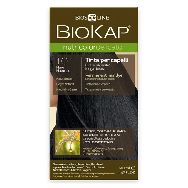 BIOKAP Barva na vlasy 1.0 Černá přírodní 140 ml