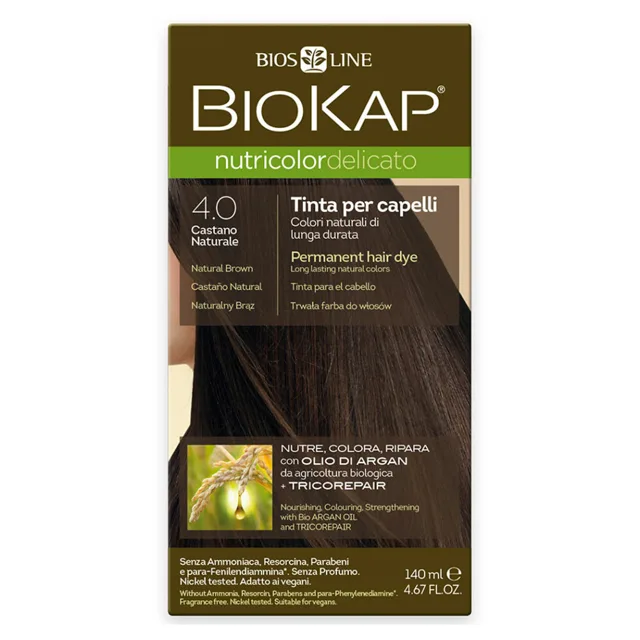 BIOKAP Barva na vlasy 4.0 Hnědá přirozená 140 ml