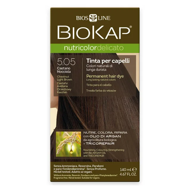 BIOKAP Barva na vlasy 5.05 Hnědá ořechový kaštan 140 ml