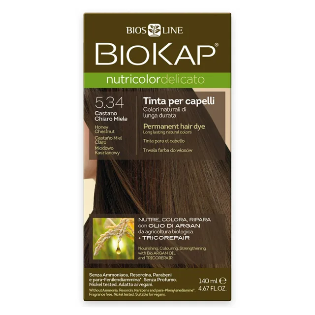 BIOKAP Barva na vlasy 5.34 Medová kaštanová 140 ml