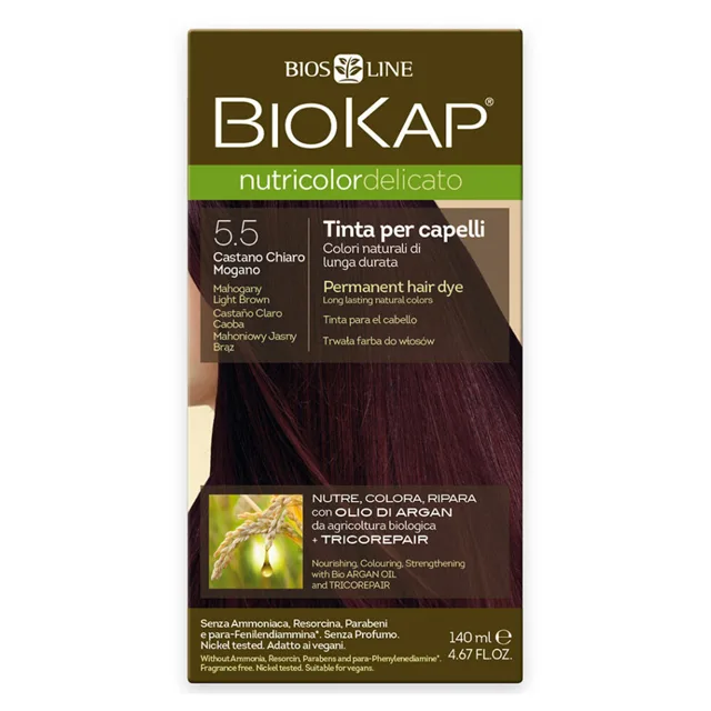 BIOKAP Barva na vlasy 5.50 Hnědá sv.mahagon 140 ml