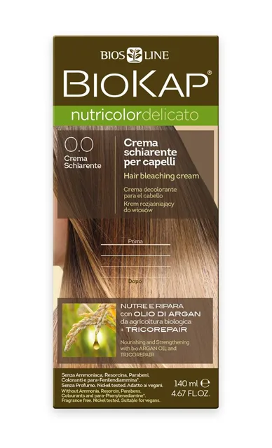 BIOKAP Nutricolor Delicato 0.0 Zesvětlovač barva na vlasy 140 ml