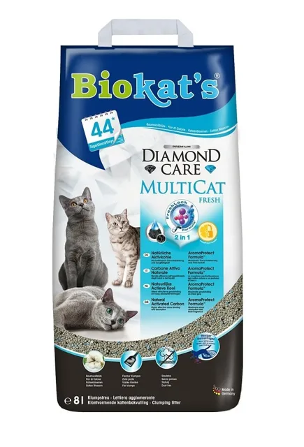 BIOKAT'S Diamond Care Multicat fresh 8 l bentonitové stelivo