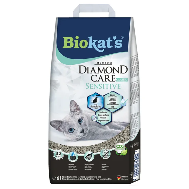 Biokat's Diamond Care Sensitive Classic stelivo pro kočky - 6 l