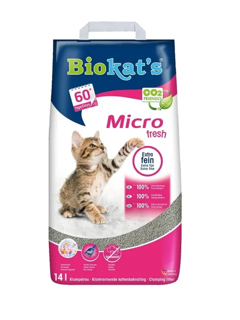 BIOKAT'S Micro Fresh 14 l bentonitové stelivo pro kočky