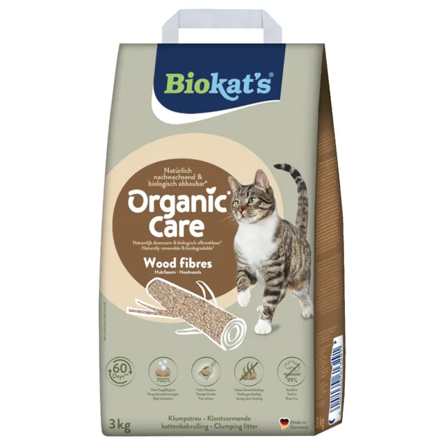 Biokat’s Organic Care dřevěná vlákna - 8 l (cca 3 kg)