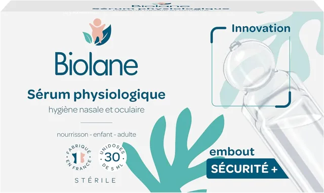 BIOLANE Fyziologické sérum - Dětské - čistí nos a oči, 30 x 5 ml