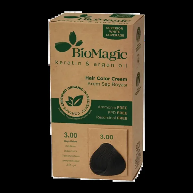 BioMagic Barva na vlasy Color Cream 3.00 Dark Brown