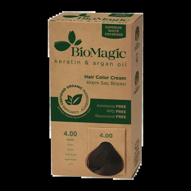 BioMagic Barva na vlasy Color Cream 4.00 Brown