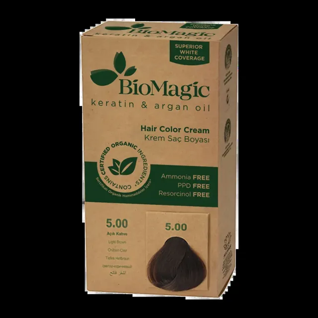 BioMagic Barva na vlasy Color Cream 5.00 Light Brown
