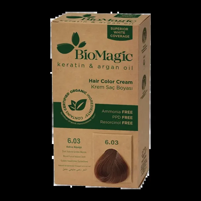 BioMagic Barva na vlasy Color Cream 6.03 Dark Natural Golden Brown