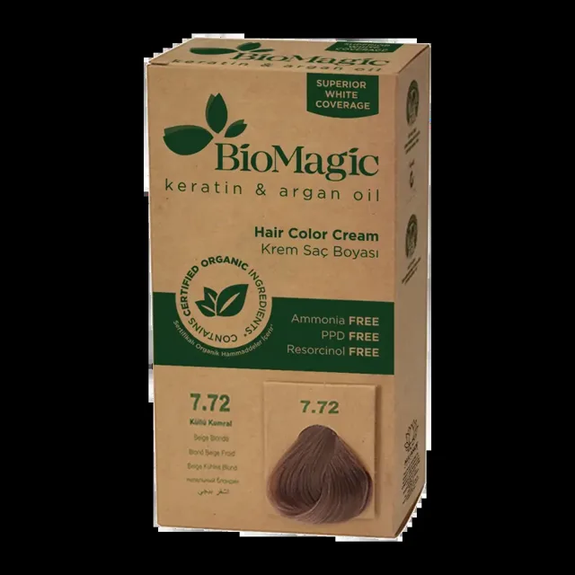 BioMagic Barva na vlasy Color Cream 7.72 Beige Blonde