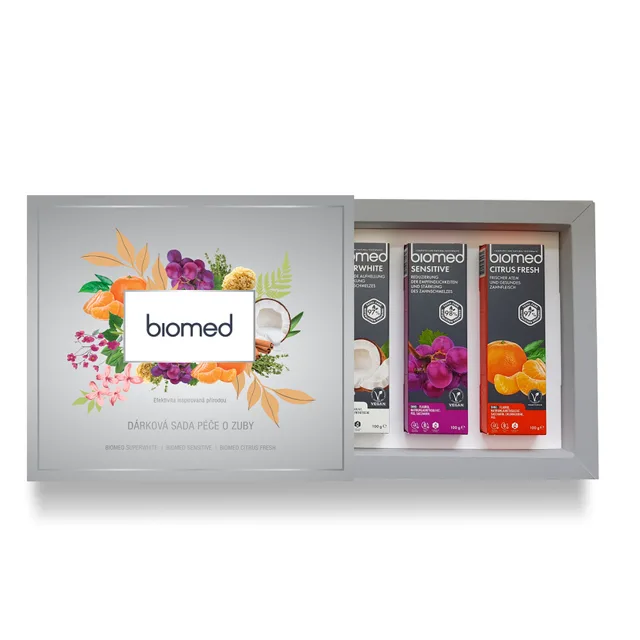 Biomed dámská dárková sada Superwhite, Citrus fresh, Sensitive 3x100 g