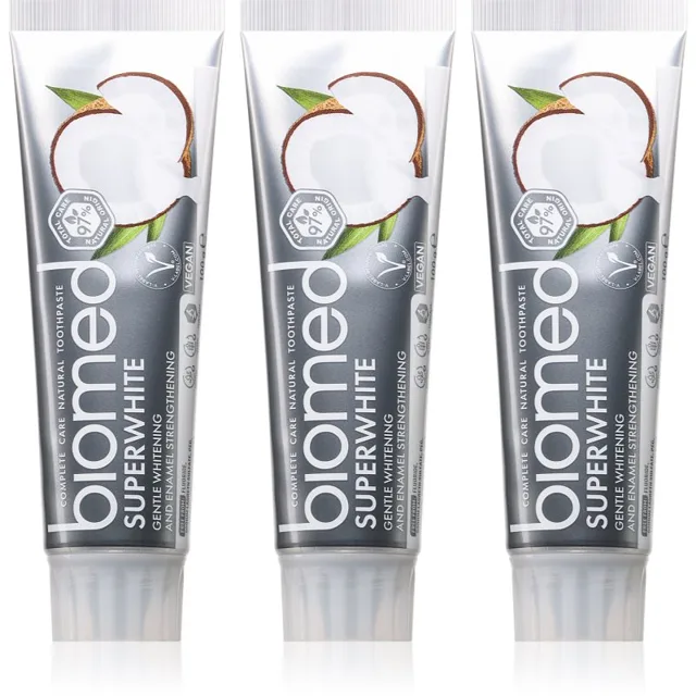 Biomed Superwhite posilující zubní pasta s kokosovým olejem 3x100 g