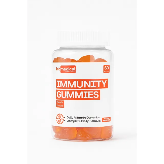 Biomedical Immunity gumíky s vitamínem C, D3 a zinkem 60 gummies