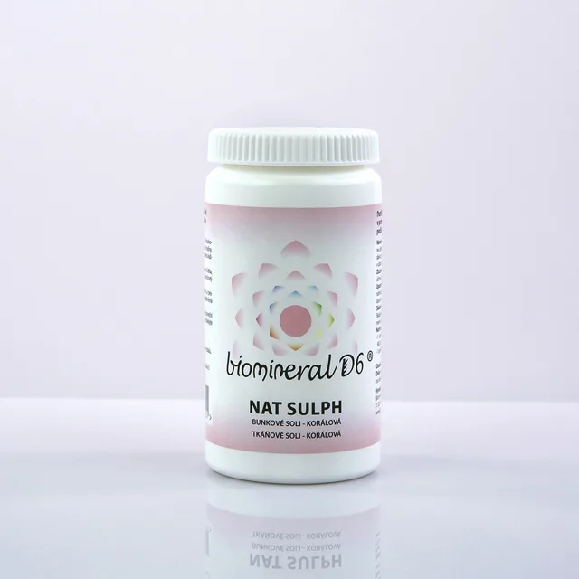 Biomineral d6 Biomineral D6® Natrium Suplhuricum – KORÁLOVÁ (číslo 10)