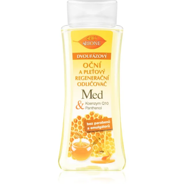 Bione Cosmetics Med + Q10 dvoufázový odličovač na obličej a oči 255 ml