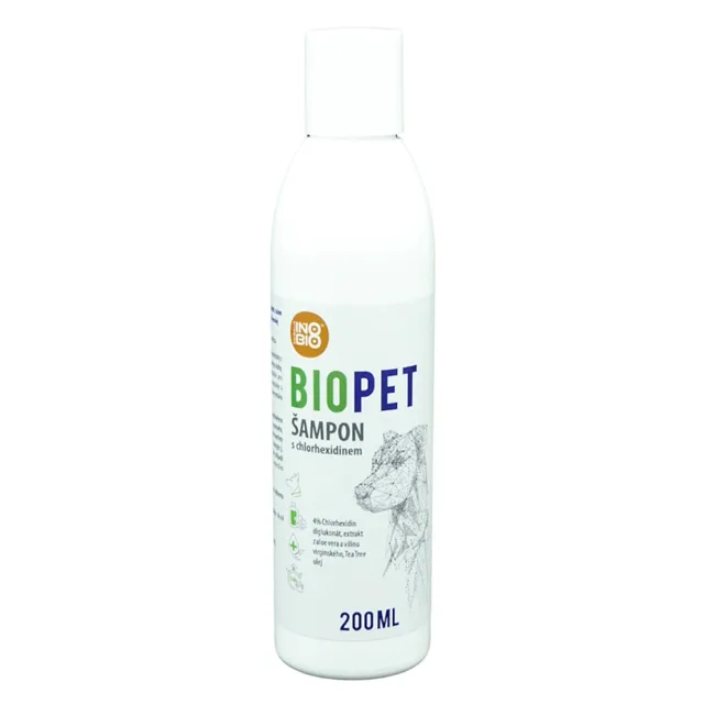 BIOPET Chlorhexidine šampon 4% pro psy 200 ml
