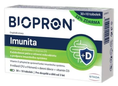 Biopron Imunita probiotika + vitamin D 30+10 tablet
