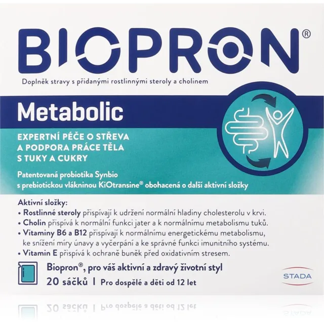 Biopron® Metabolic komplexní probiotikum pro udržení normální hladiny cholesterolu 20 ks