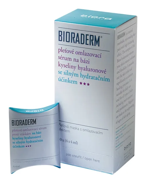 BIORADERM pleťové sérum 4x4ml proti vráskám na báziHA