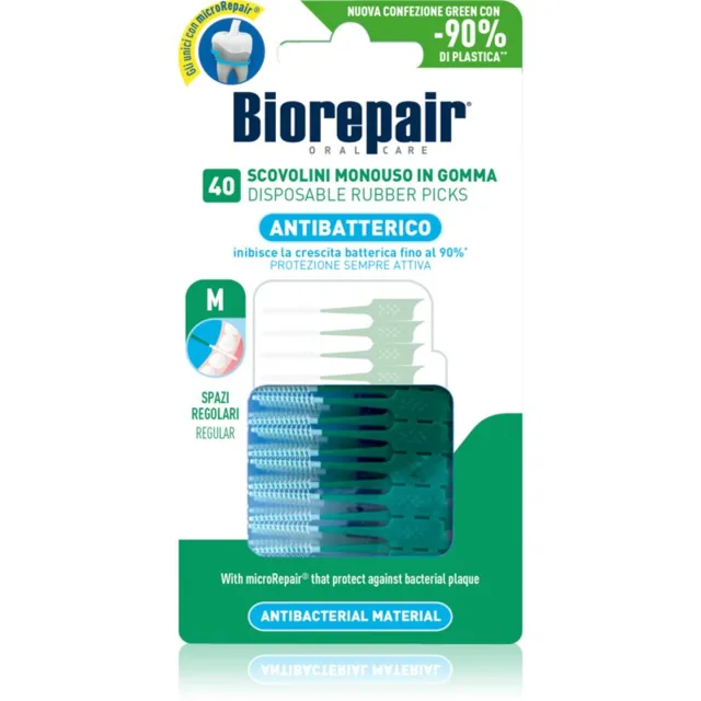 Biorepair Rubber Picks Regular dentální párátka Green - Regular 40 ks