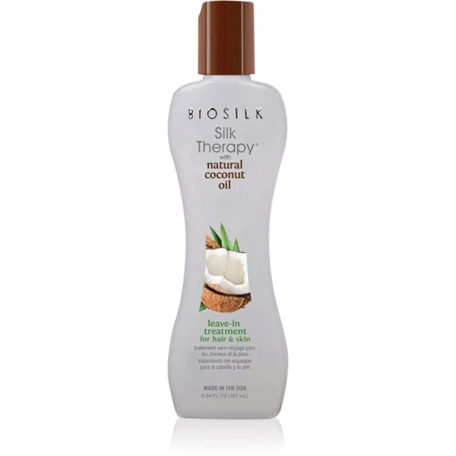 Biosilk Silk Therapy Natural Coconut Oil bezoplachová hydratační péče na vlasy a tělo 167 ml