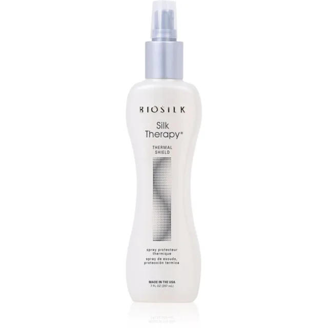 Biosilk Silk Therapy Thermal Shield termoochranný sprej pro úpravu žehličkou a kulmou bez parabenů 207 ml