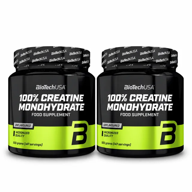 BioTech USA 100% Creatine Monohydrate 2 × 500 g