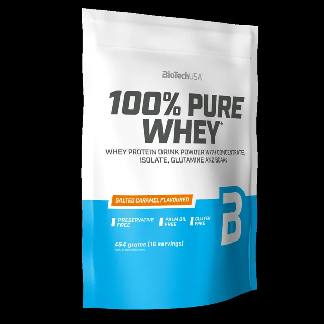 BioTech USA 100% Pure Whey 400g - slaný karamel