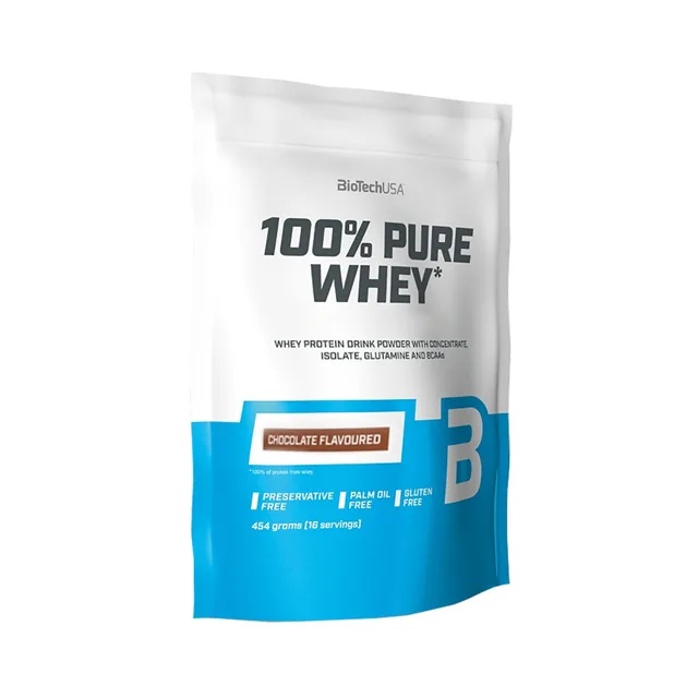 BioTech USA 100% Pure Whey 454 g - karamel, kapučíno