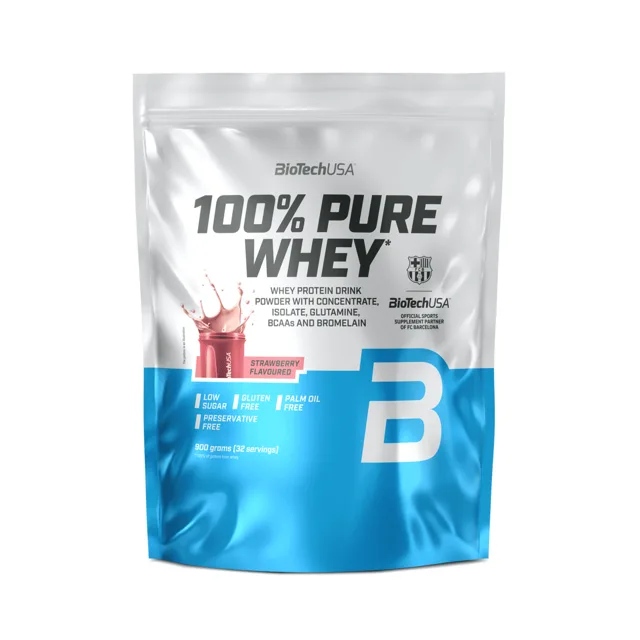 BioTech USA 100% Pure Whey 900 g jahoda