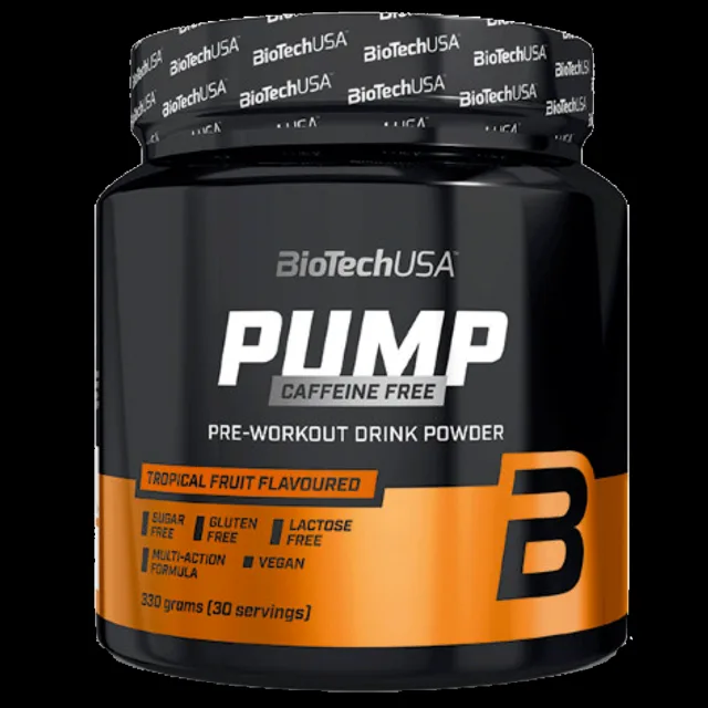 BioTech USA Pump Caffeine Free 330g - tropické ovoce