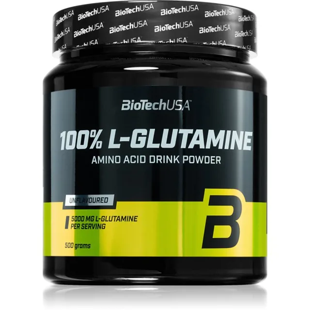 BioTechUSA 100% L-Glutamine prášek s aminokyselinami 500 g
