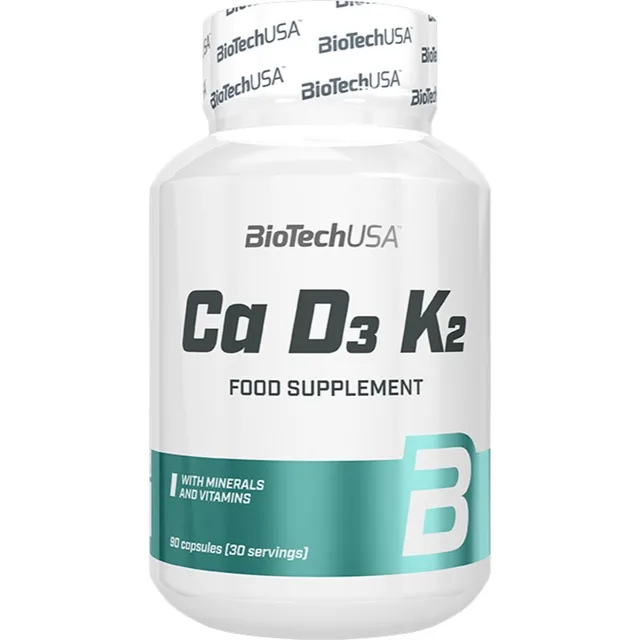 BioTechUSA Ca D3 K2 podpora normálního stavu kostí a zubů 142 g