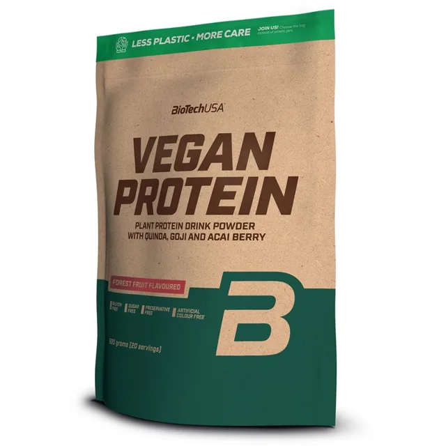 BioTechUSA Vegan Protein veganský protein příchuť Forest Fruit 500 g