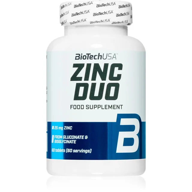 BioTechUSA Zinc Duo tablety pro správné fungování organismu 120 g