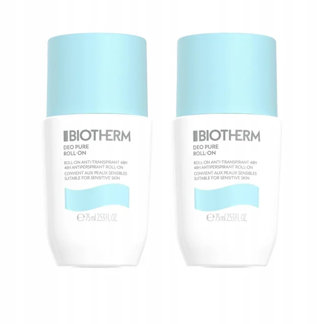 Biotherm Sada kuličkových antiperspirantů Deo Pure 2 x 75 ml